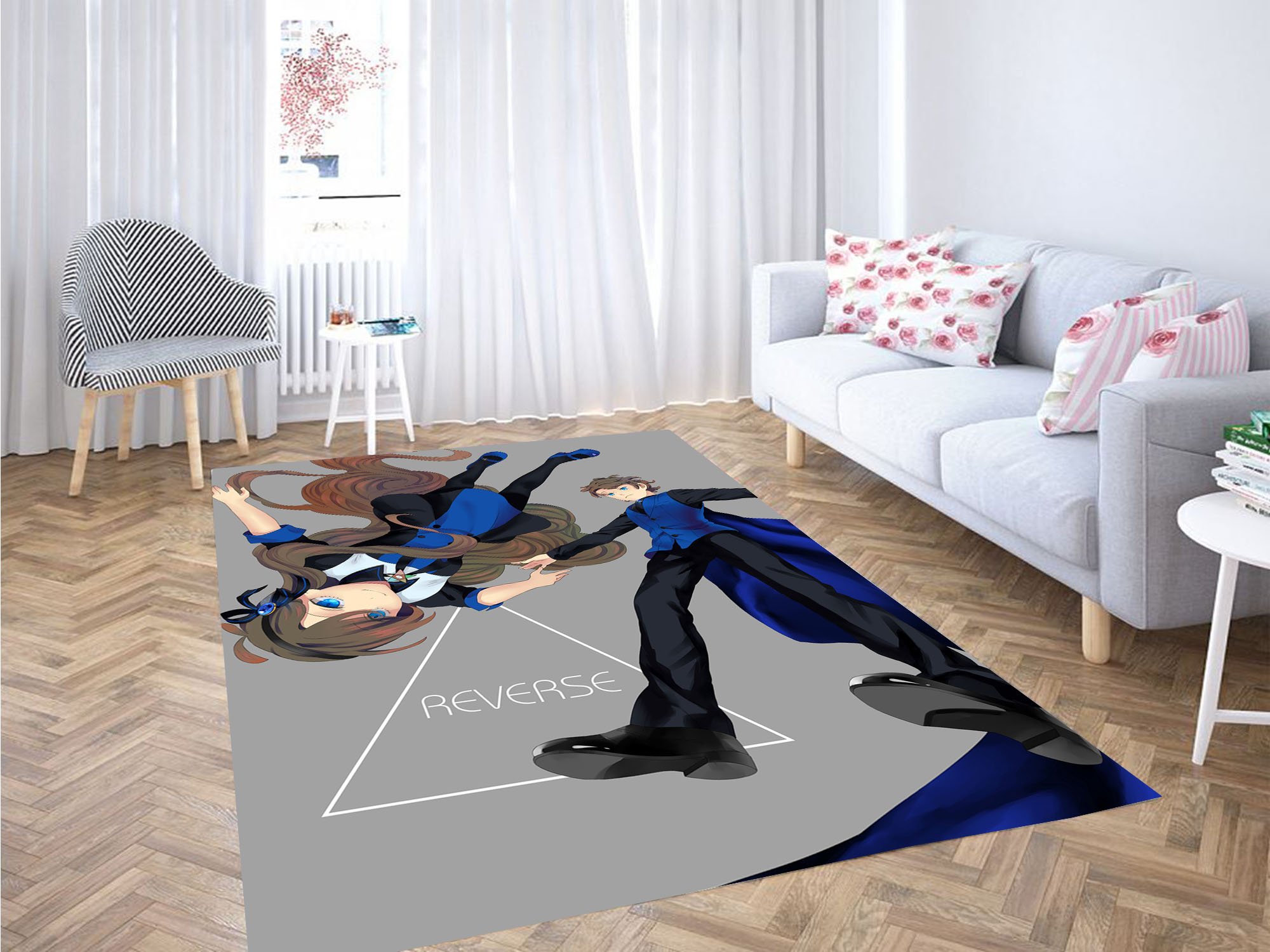 Reverse Anime Couple Carpet Rectangle Rug