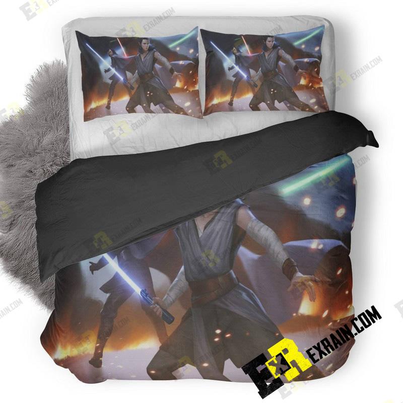 Rey And Kylo Ren Artwork We 3D Customized Duvet Cover Bedding Set