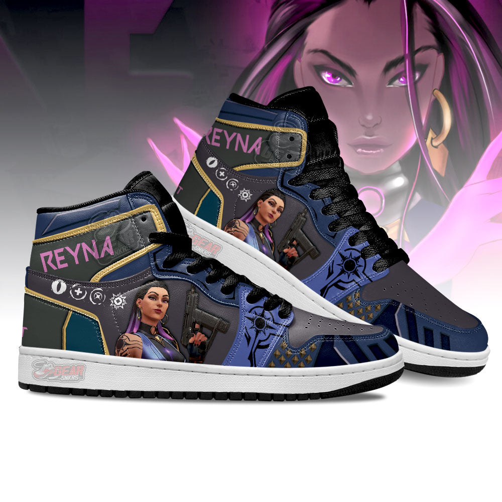 Reyna Valorant Agent JD Sneakers Shoes For Gamer, Air Jordan Hightop
