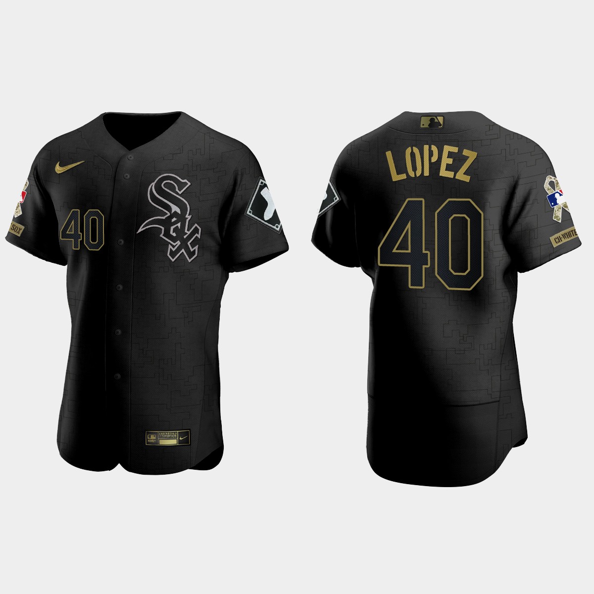 Reynaldo Lopez Chicago White Sox 2021 Salute to Service Jersey - All Black