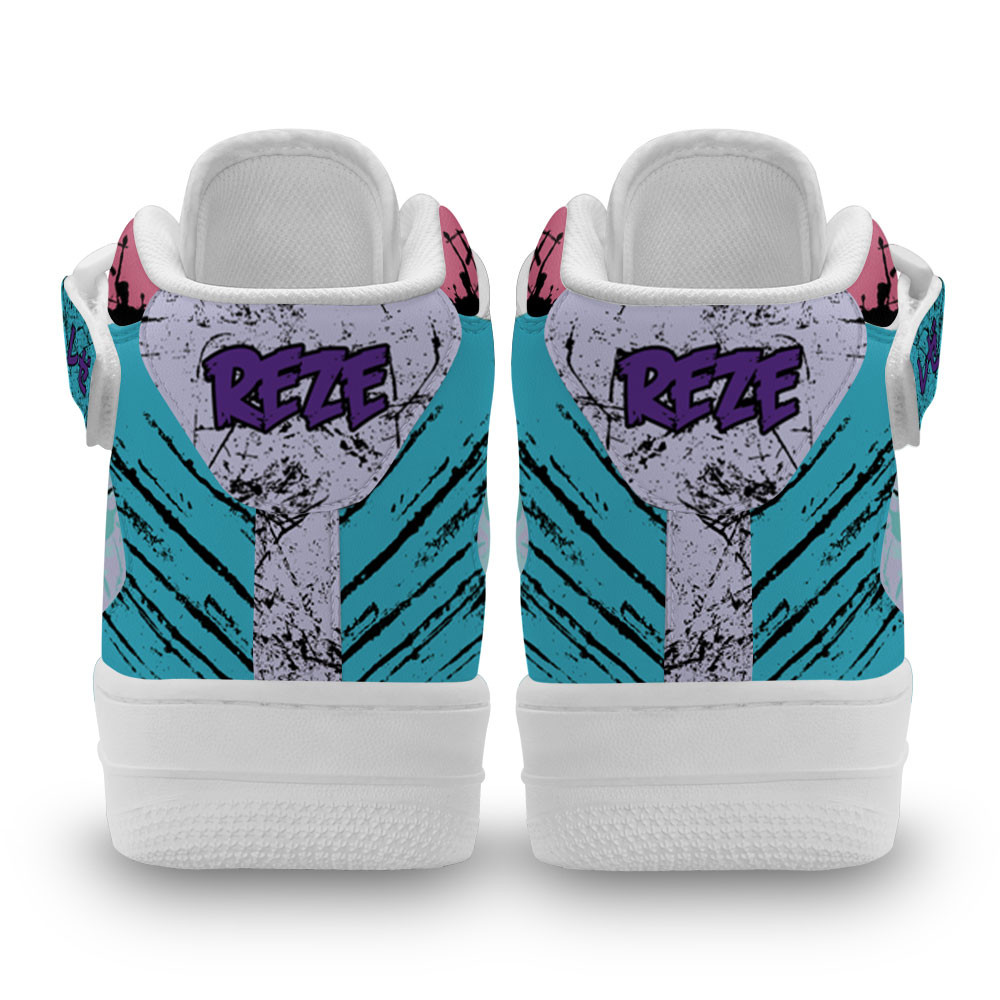 Reze Sneakers Air Mid Custom Chainsaw Man Anime Shoes