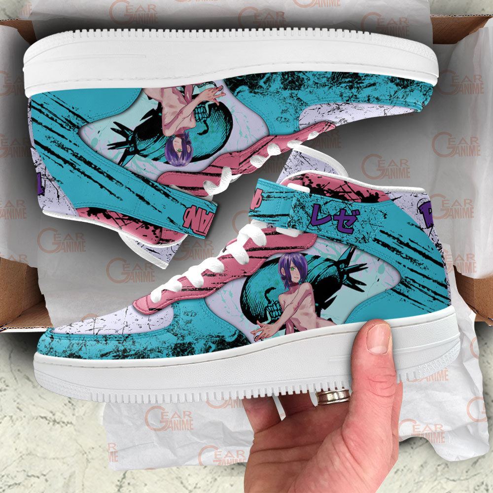 Reze Sneakers Air Mid Custom Chainsaw Man Anime Shoes