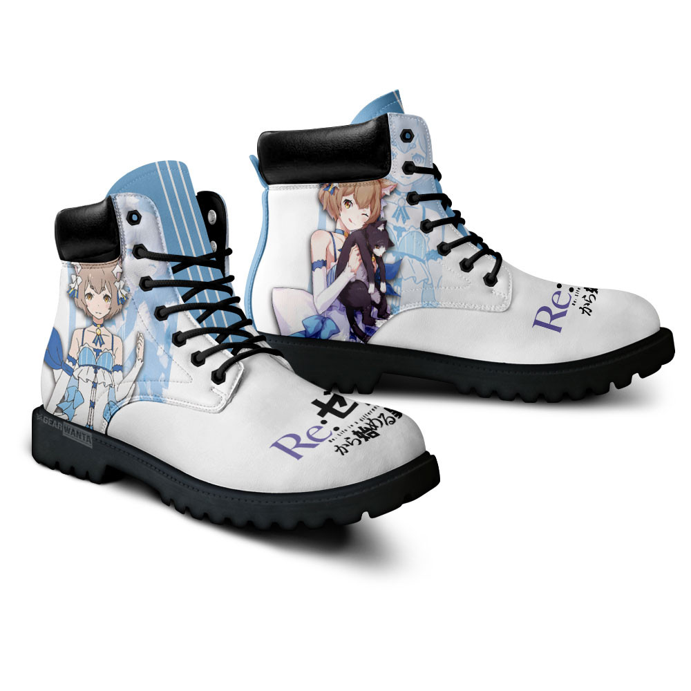 Re:Zero Felix Argyle Boots Anime Custom Shoes