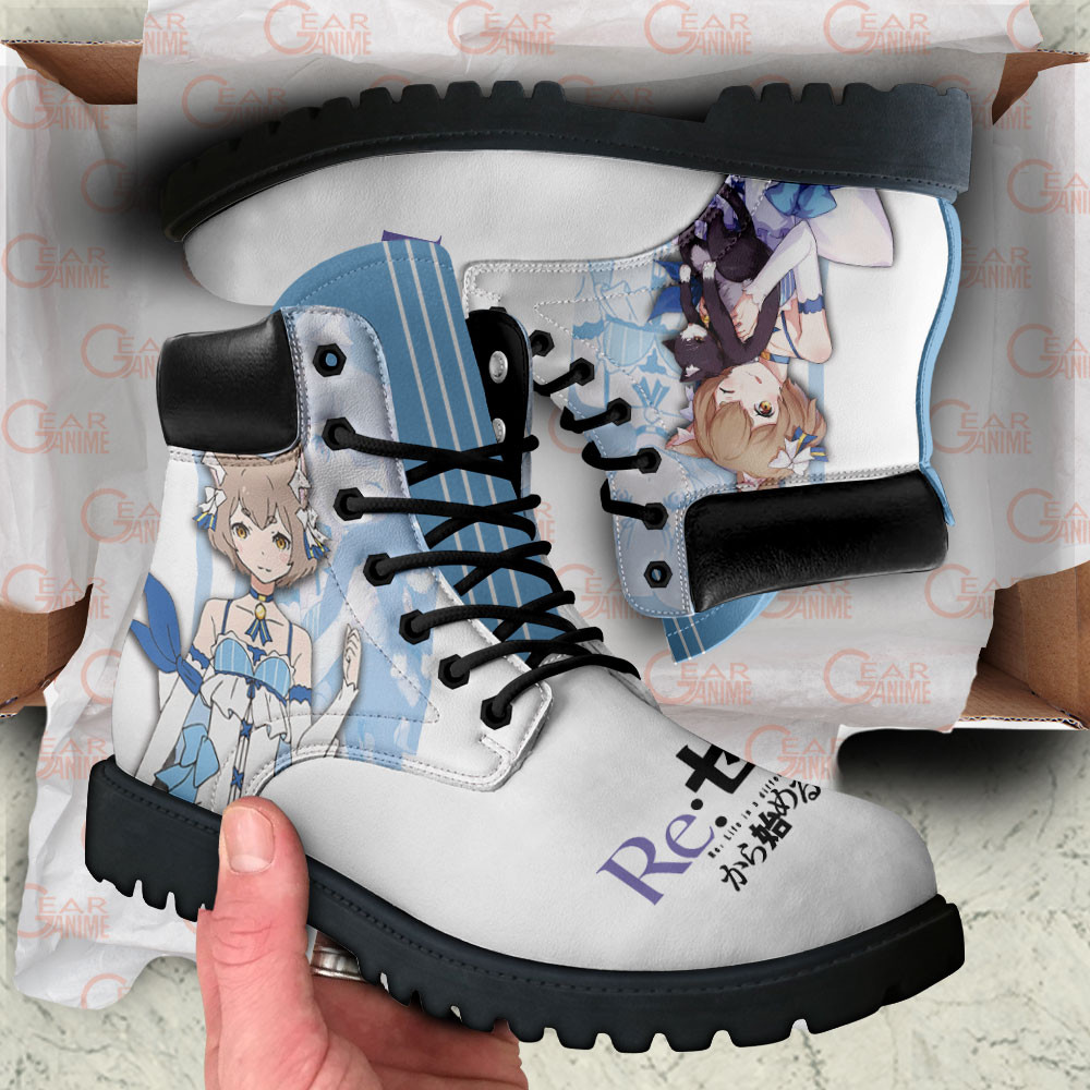 Re:Zero Felix Argyle Boots Anime Custom Shoes