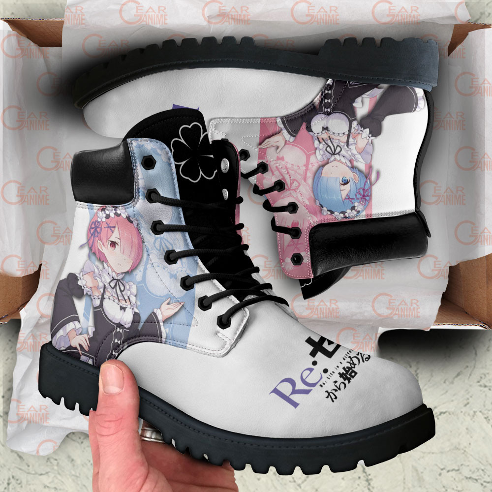 Re:Zero Ram and Rem Boots Anime Custom Shoes