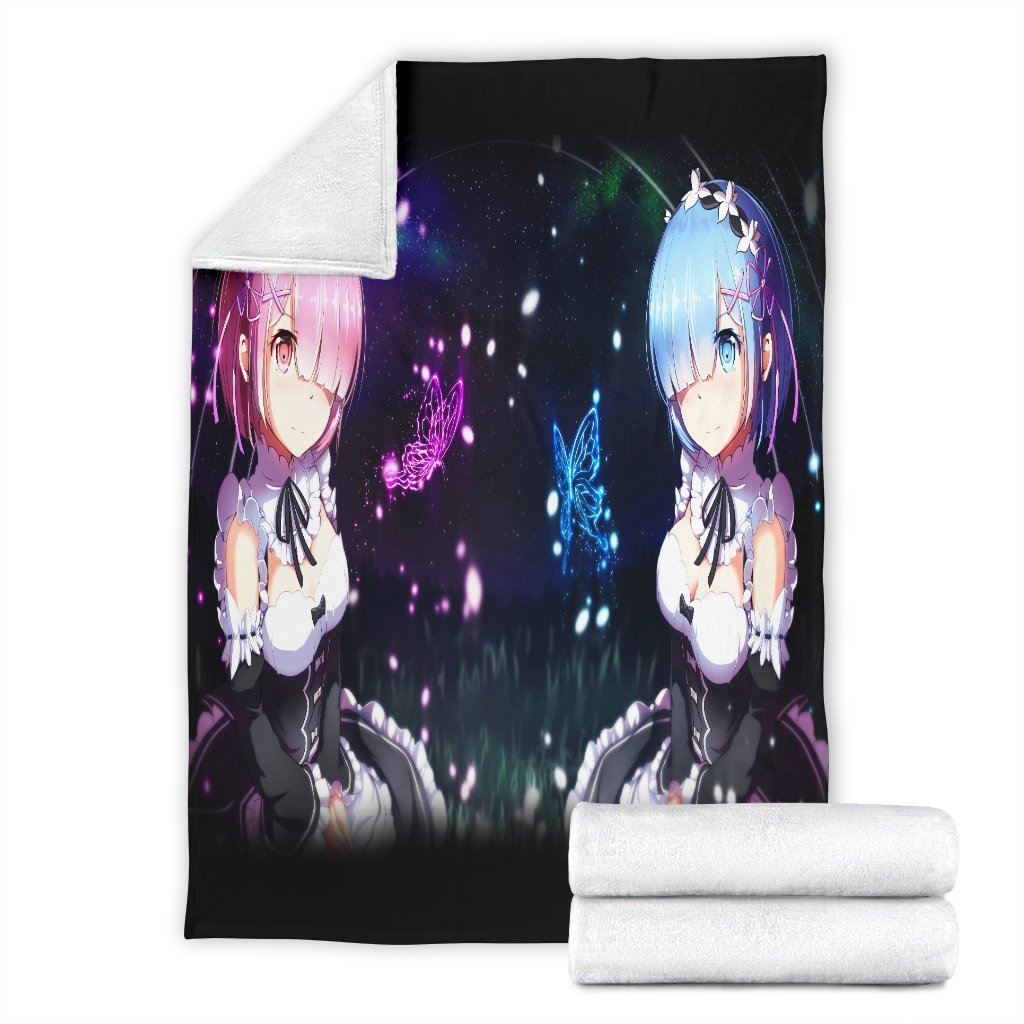 Rezero Starting Life In Another World Sherpa Blanket Cozy Blanket Fleece Blanket