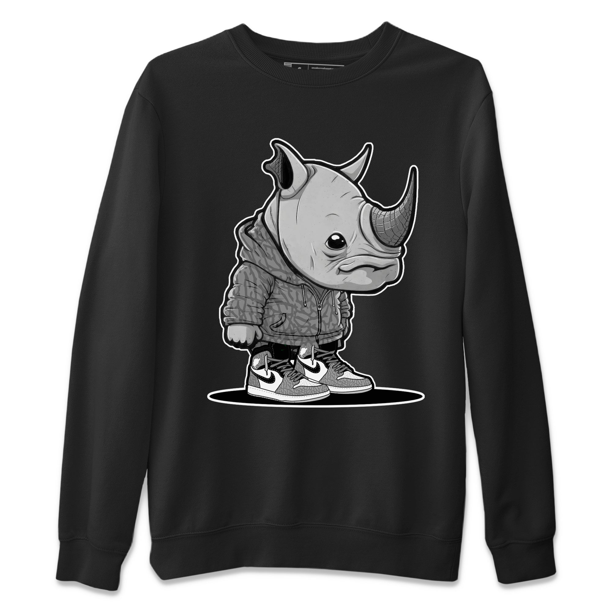 Rhino Boy Unisex Sweater – Air Jordan 1 White Cement, Sneakers Matching Sweater
