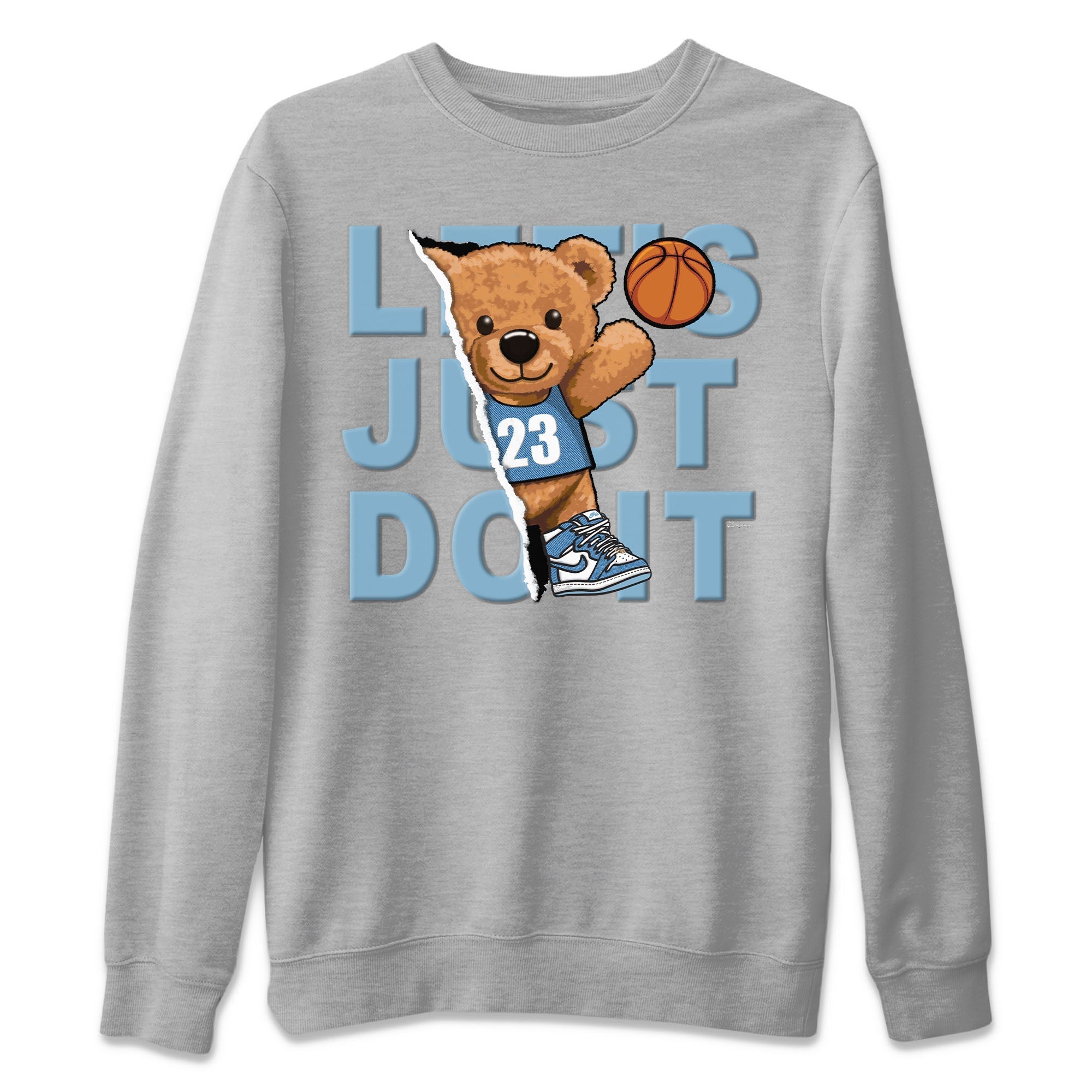 Rib Out Bear Unisex Sweater – Air Jordan 1 Denim, Sneakers Matching Sweater