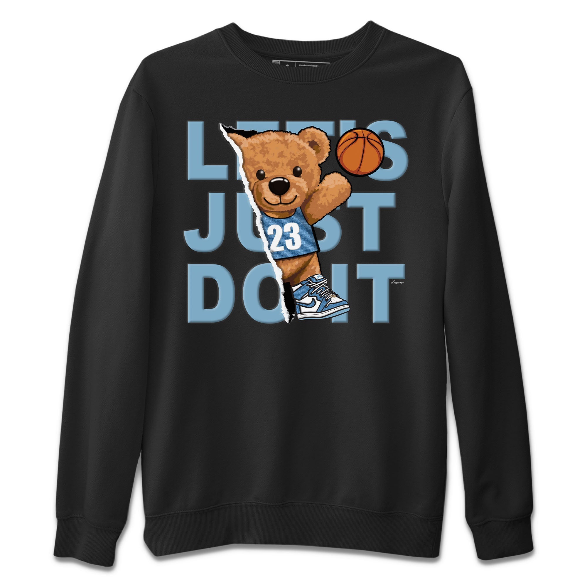 Rib Out Bear Unisex Sweater – Air Jordan 1 Denim, Sneakers Matching Sweater