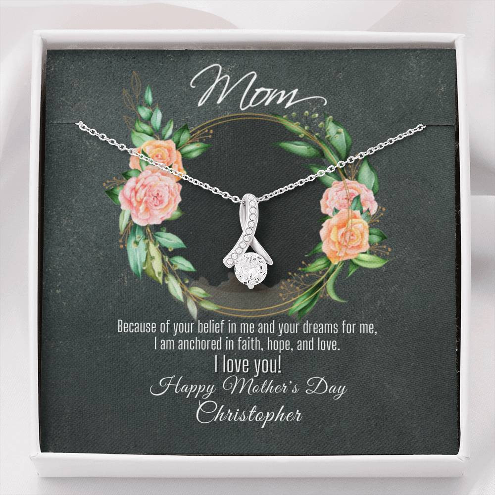 Ribbon Allure Necklace For Mother’s Day – Your Belief