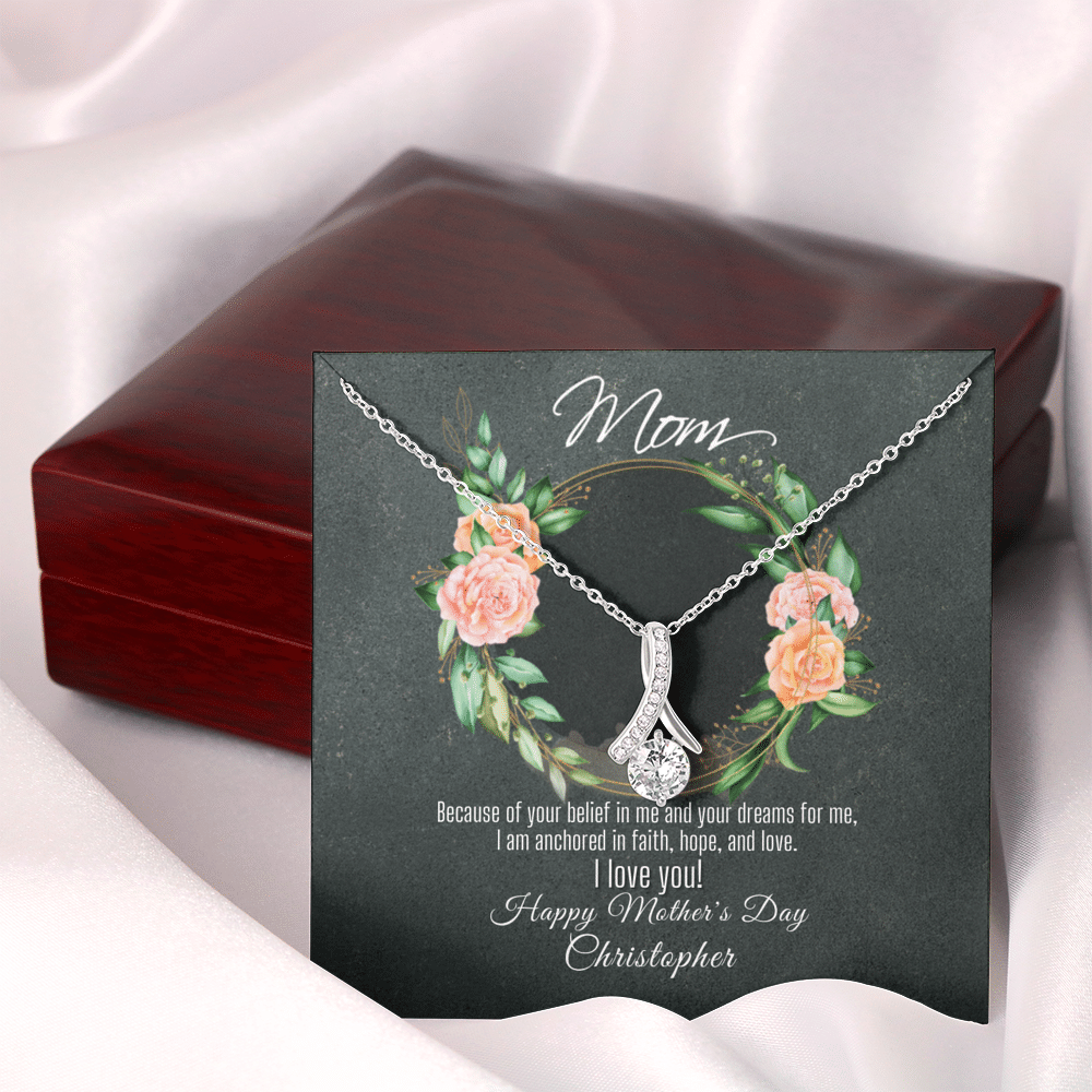 Ribbon Allure Necklace For Mother’s Day – Your Belief