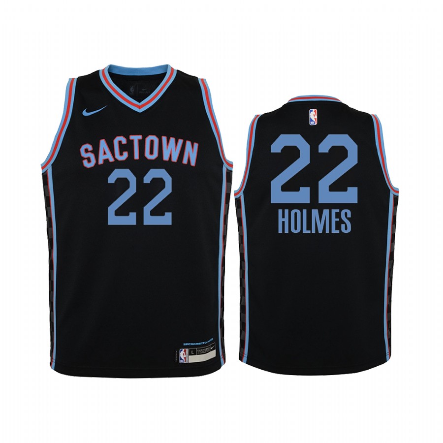 Richaun Holmes Sacramento Kings 2020-21 City Edition Youth Jersey - Black