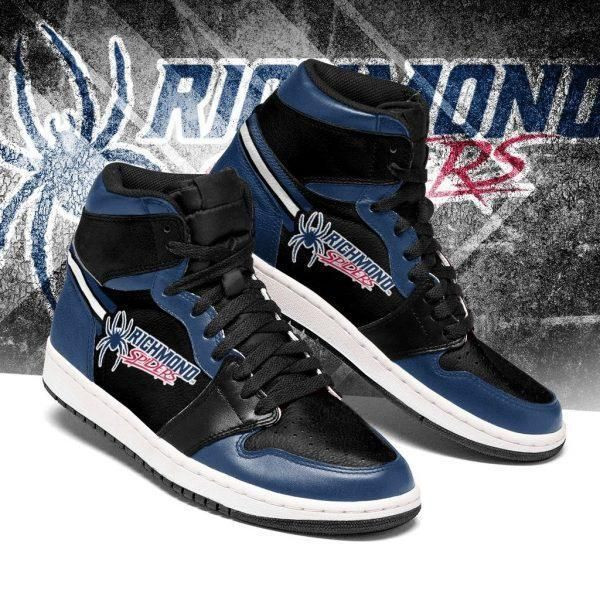 Richmond Spiders NCAA Sneakers Shoes Sport White Soles Black Shoes Leather High Top Air Jordan Sneaker, Air Jordan Hightop