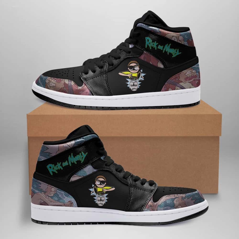 Rick and Morty 13 High Top Air Jordan Sneaker, Air Jordan Hightop