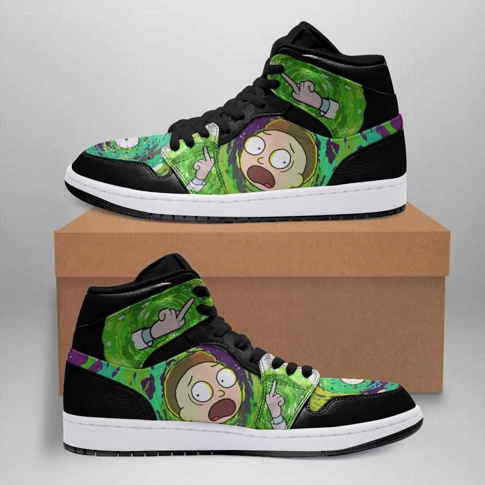 Rick and Morty 14 High Top Air Jordan Sneaker, Air Jordan Hightop
