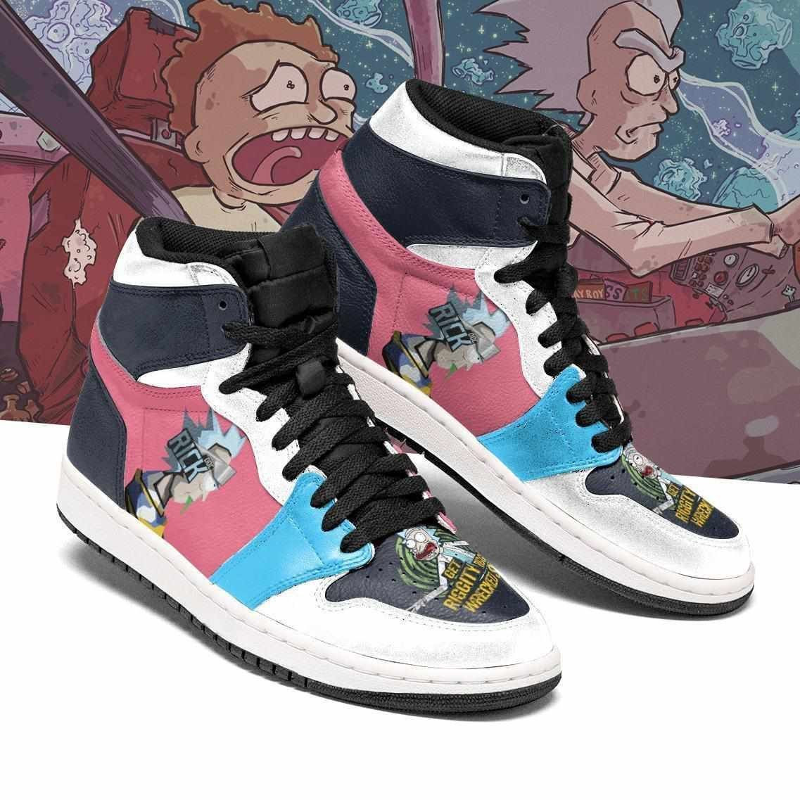 Rick and Morty 16 High Top Air Jordan Sneaker, Air Jordan Hightop