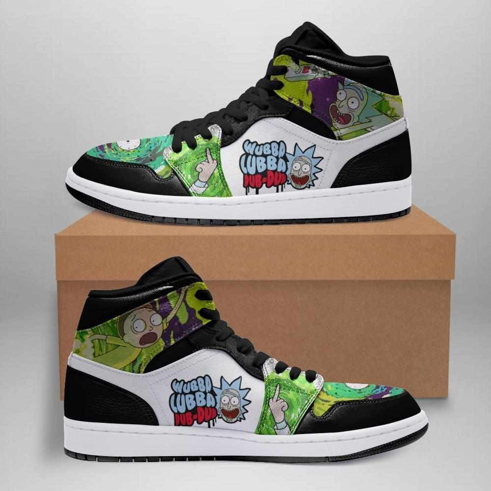 Rick and Morty 17 High Top Air Jordan Sneaker, Air Jordan Hightop