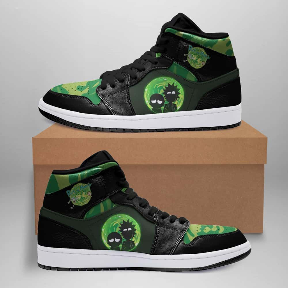 Rick and Morty 19 High Top Air Jordan Sneaker, Air Jordan Hightop