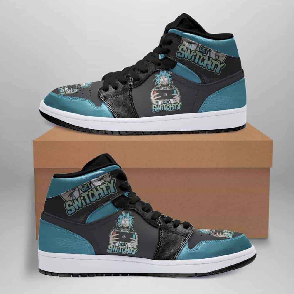 Rick and Morty 22 High Top Air Jordan Sneaker, Air Jordan Hightop