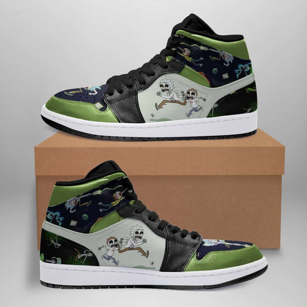 Rick and Morty 26 High Top Air Jordan Sneaker, Air Jordan Hightop