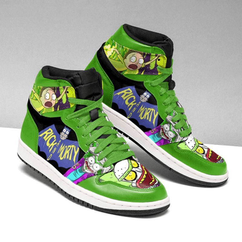 Rick And Morty 5 High Top Air Jordan Sneaker, Air Jordan Hightop