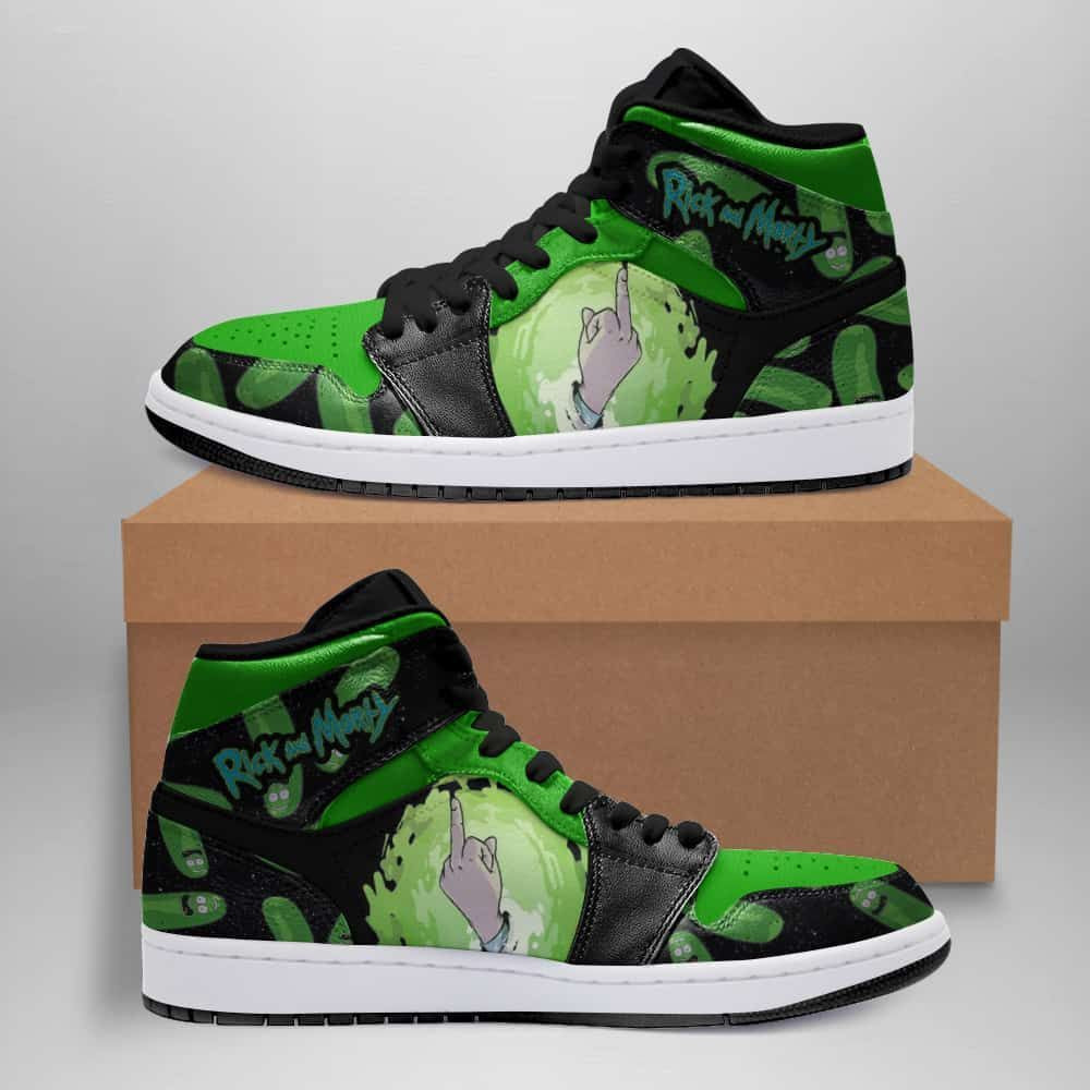 Rick and Morty 8 High Top Air Jordan Sneaker, Air Jordan Hightop