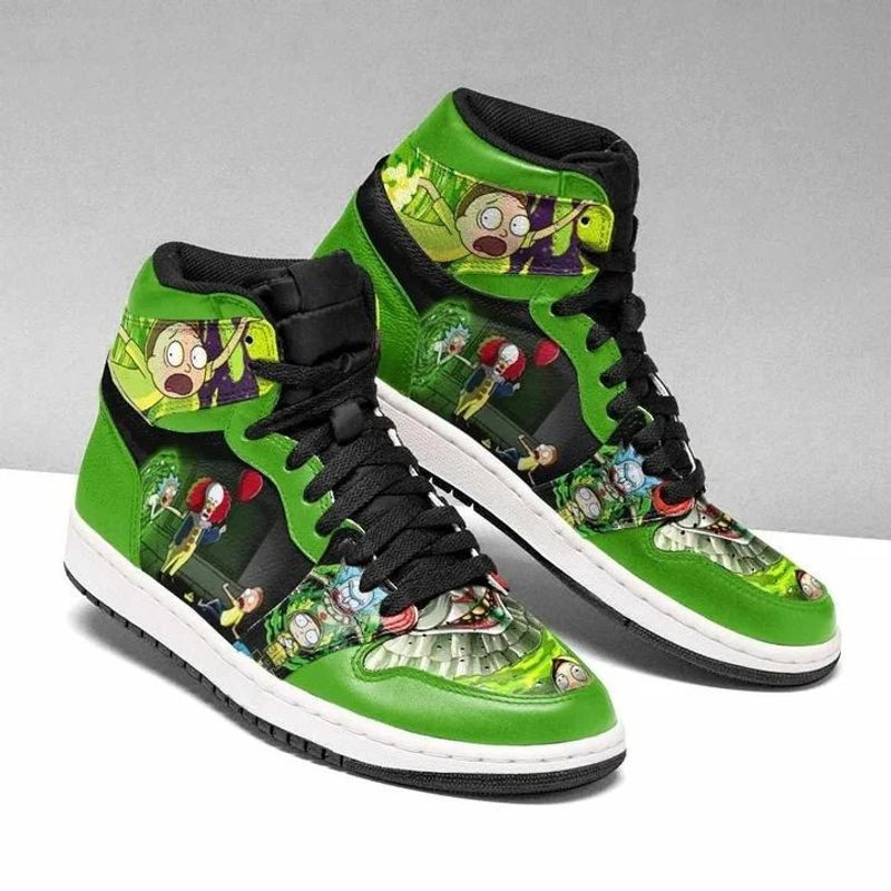 Rick And Morty 9 High Top Air Jordan Sneaker, Air Jordan Hightop