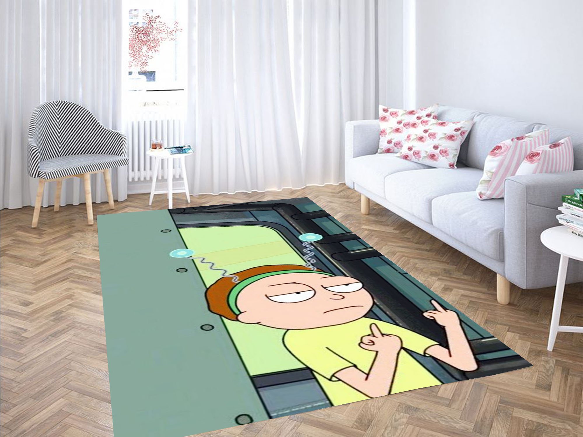 Rick And Morty Couple Carpet Rectangle Rug
