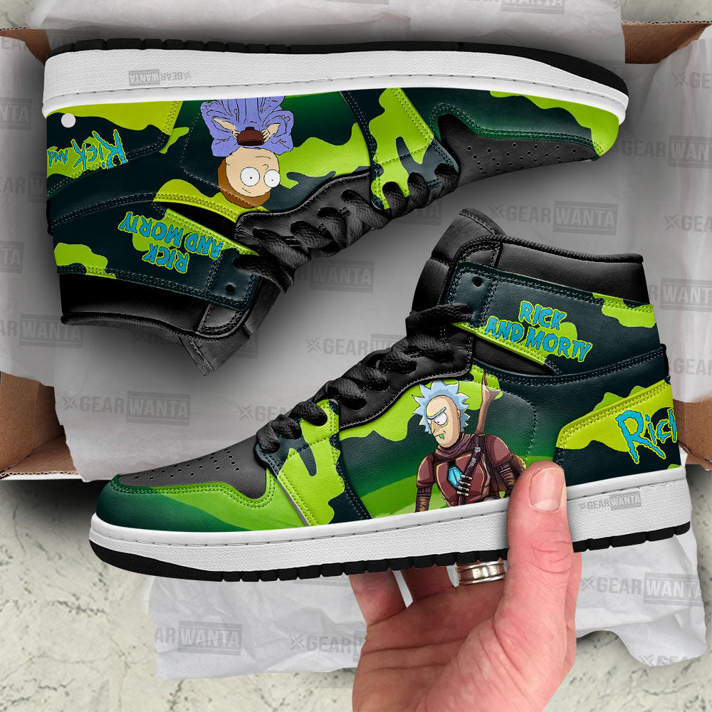 Rick and Morty Crossover Star Wars Air J1s Sneakers Custom Shoes