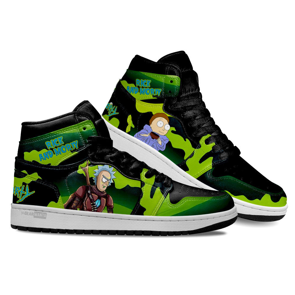 Rick and Morty Crossover Star Wars Air J1s Sneakers Shoes, Air Jordan Hightop