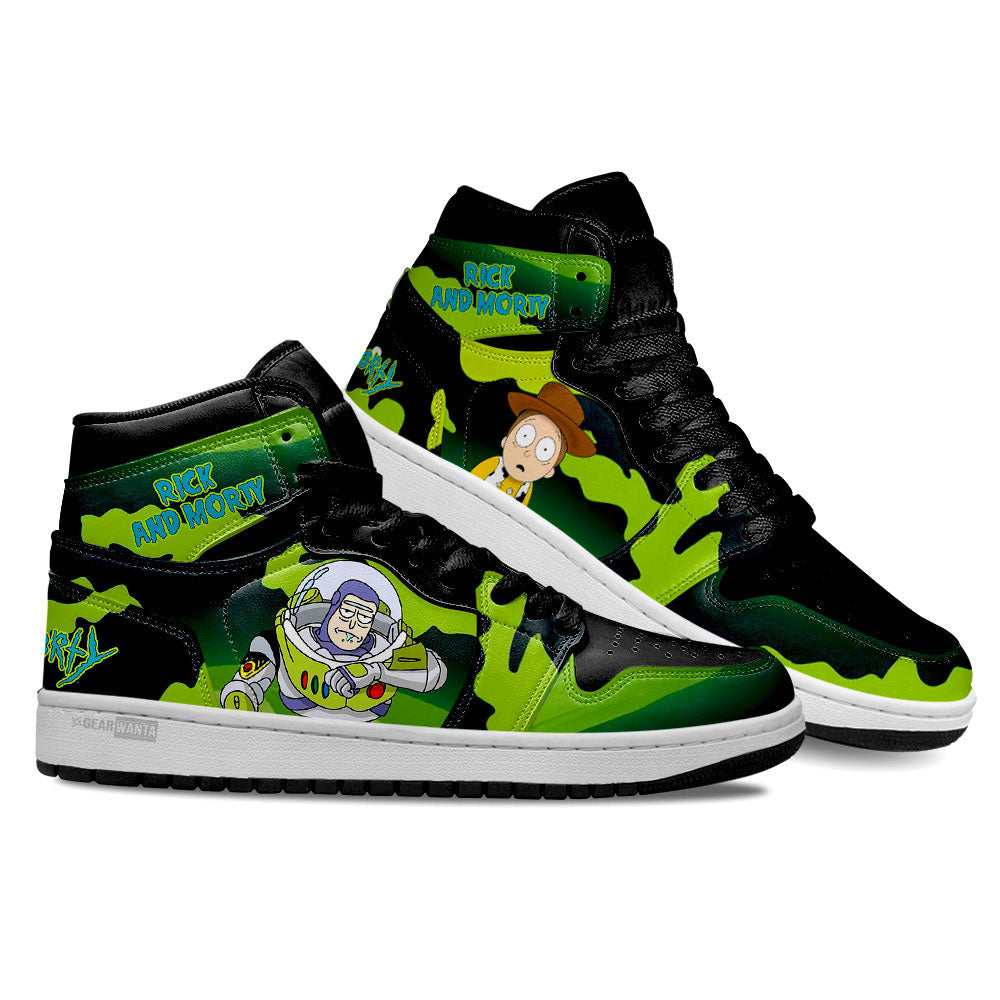 Rick and Morty Crossover Toy Story Air J1s Sneakers Custom Shoes