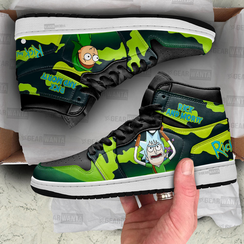 Rick and Morty Crossover Zelda Air J1s Sneakers Custom Shoes