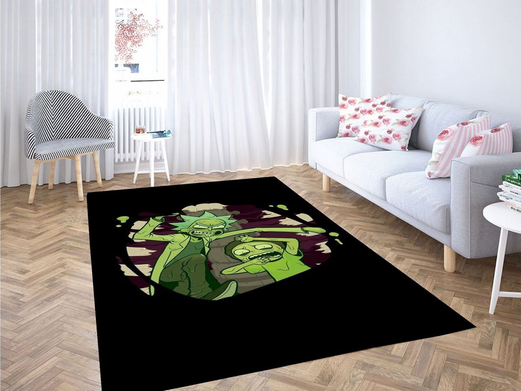 Rick And Morty Header Living Room Modern Carpet Rectangle Rug