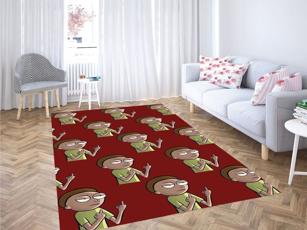 Rick And Morty Living Room Modern Carpet Rectangle Rug