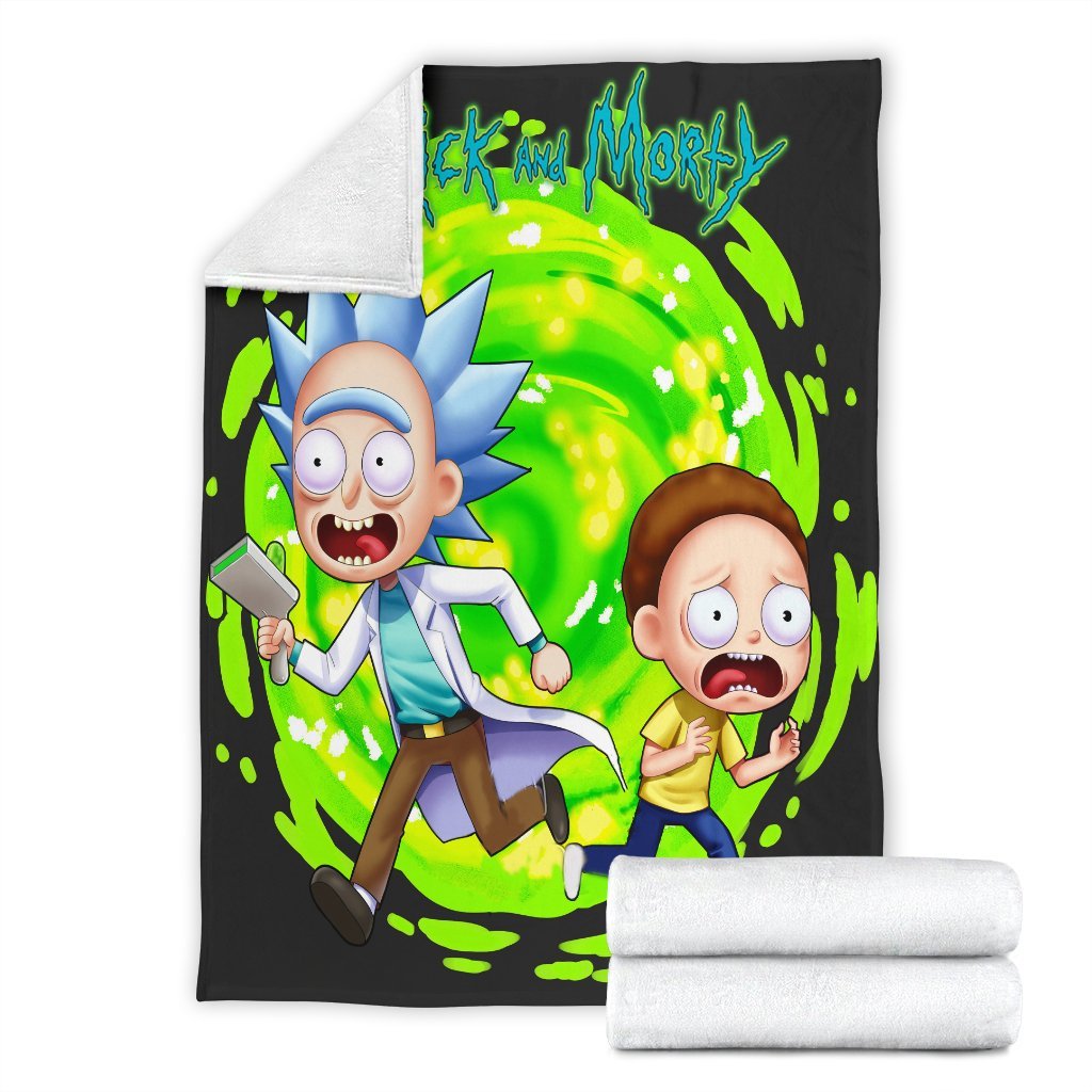 Rick And Morty Sherpa Blanket Cozy Blanket Fleece Blanket