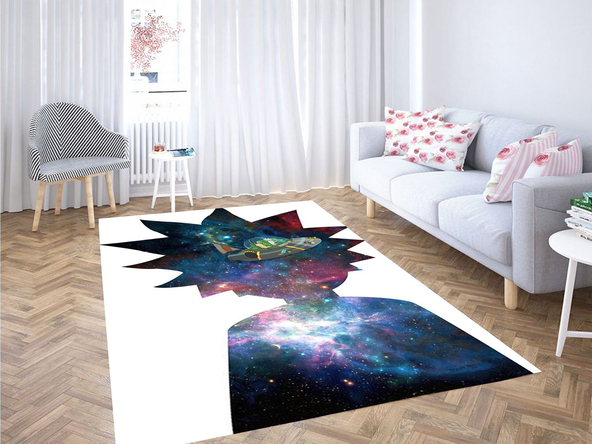 Rick And Morty Space Carpet Rectangle Rug