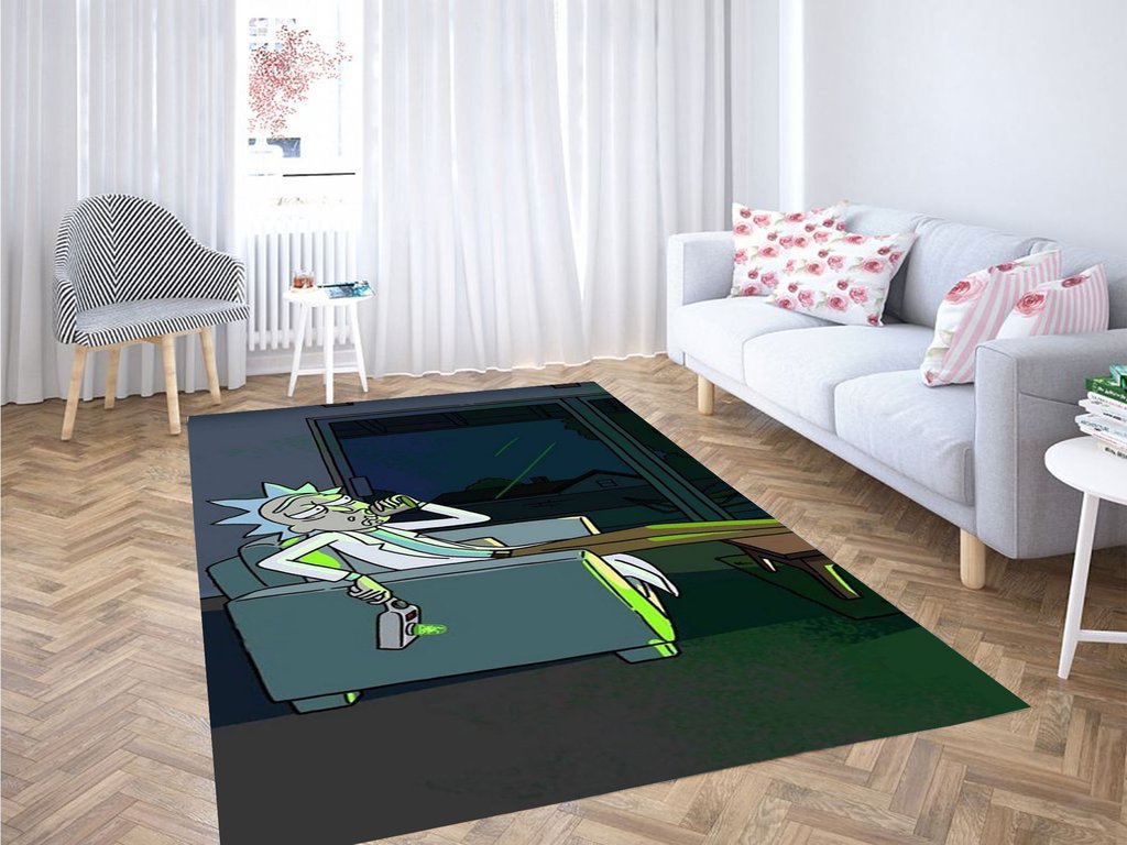 Rick And Morty Wallpaper Living Room Modern Carpet Rectangle Rug