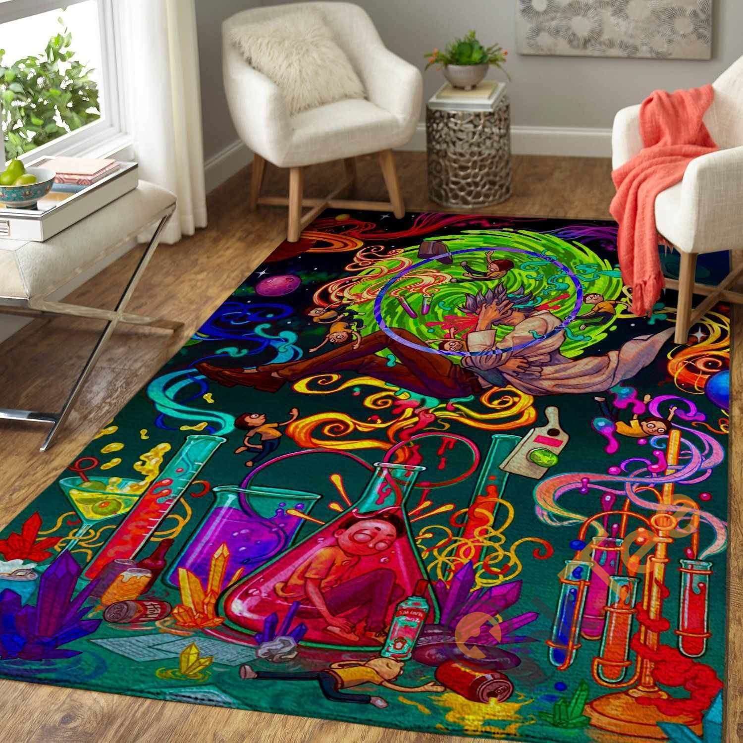 Rick Morty Area Rectangle Rug