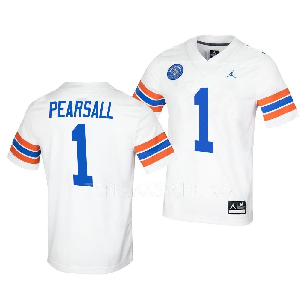 Ricky Pearsall Florida Gators Ring Of Honor Untouchable Jersey Men's White #1 Uniform