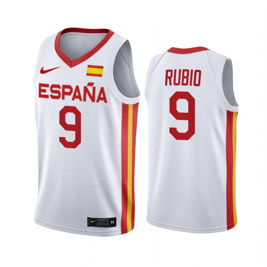 Ricky Rubio Spain #9 White 2021 Tokyo Olymipcs Limited Jersey