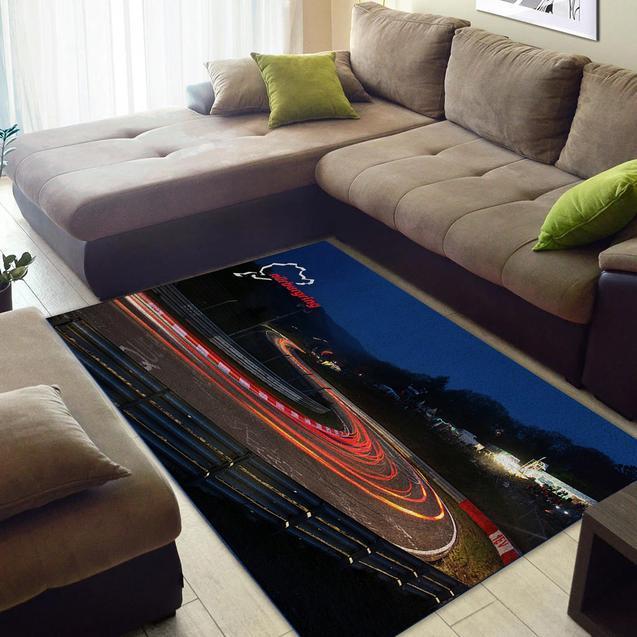 Riding The Nurburgring Area Rectangle Rug