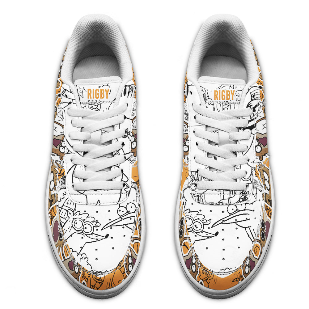 Rigby Regular Show Air Sneakers Custom Cartoon Shoes