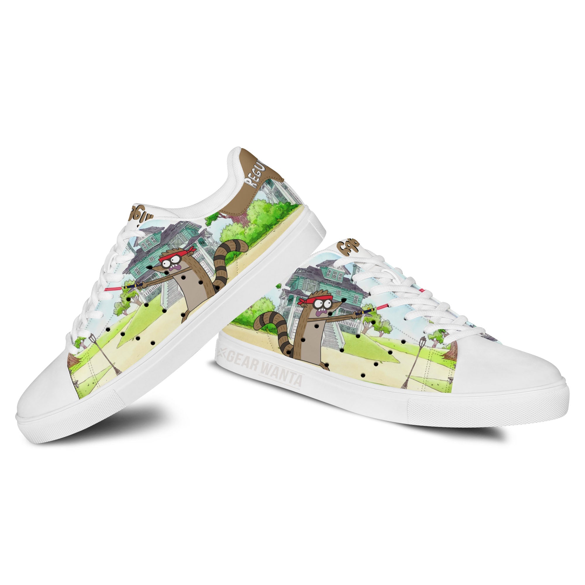 Rigby Skate Shoes Custom Regular Show Cartoon Fans