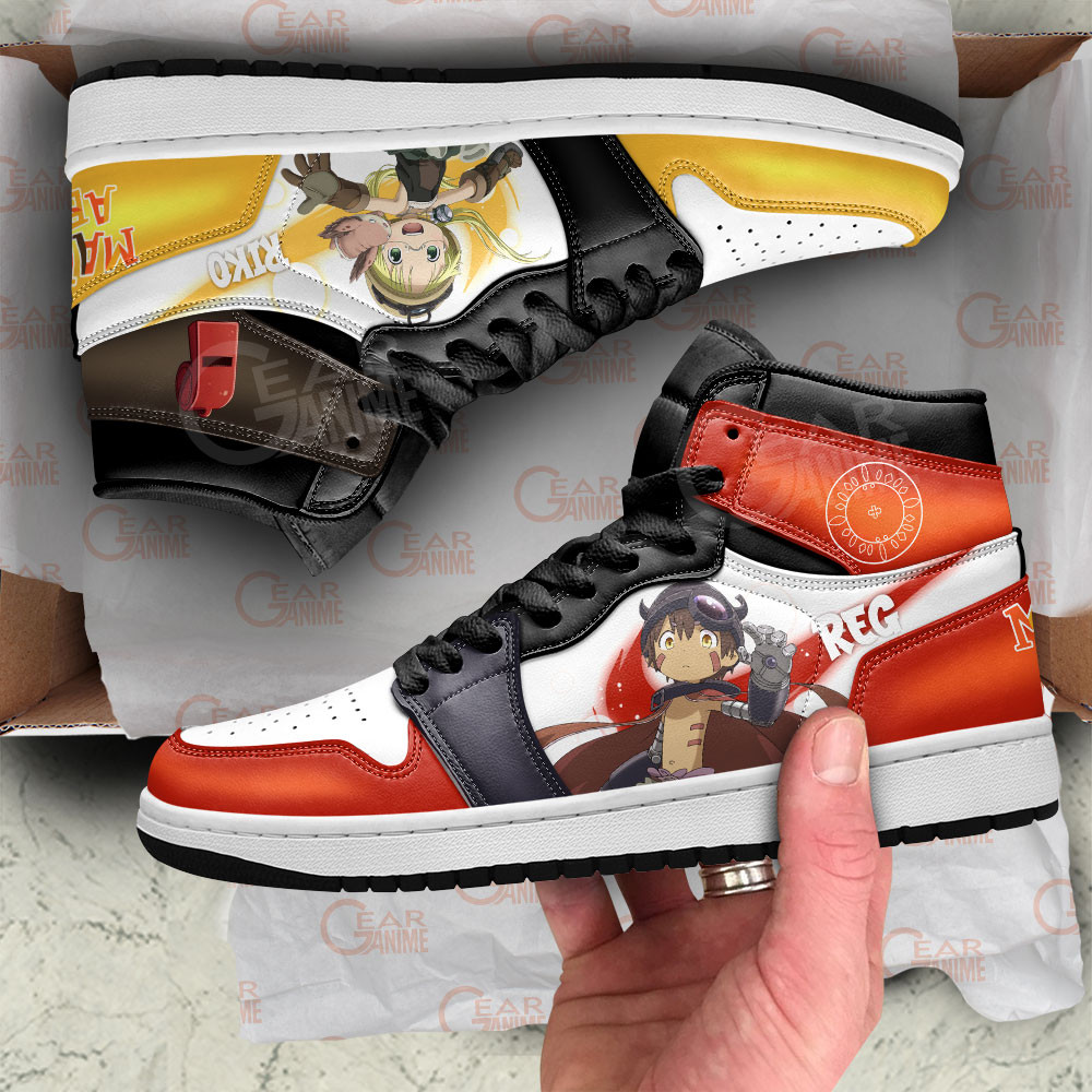 Riko and Reg JD1s Sneakers Made In Abyss Anime Shoes, Air Jordan Hightop