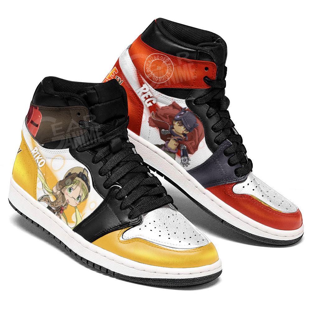 Riko and Reg JD1s Sneakers Made In Abyss Anime Shoes, Air Jordan Hightop
