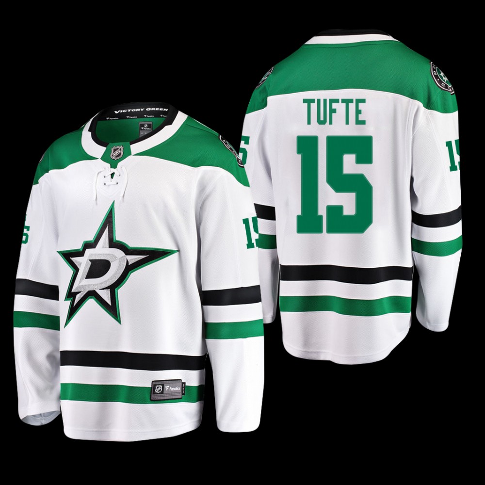 Riley Tufte #15 Dallas Stars Away White Breakaway Player Jersey