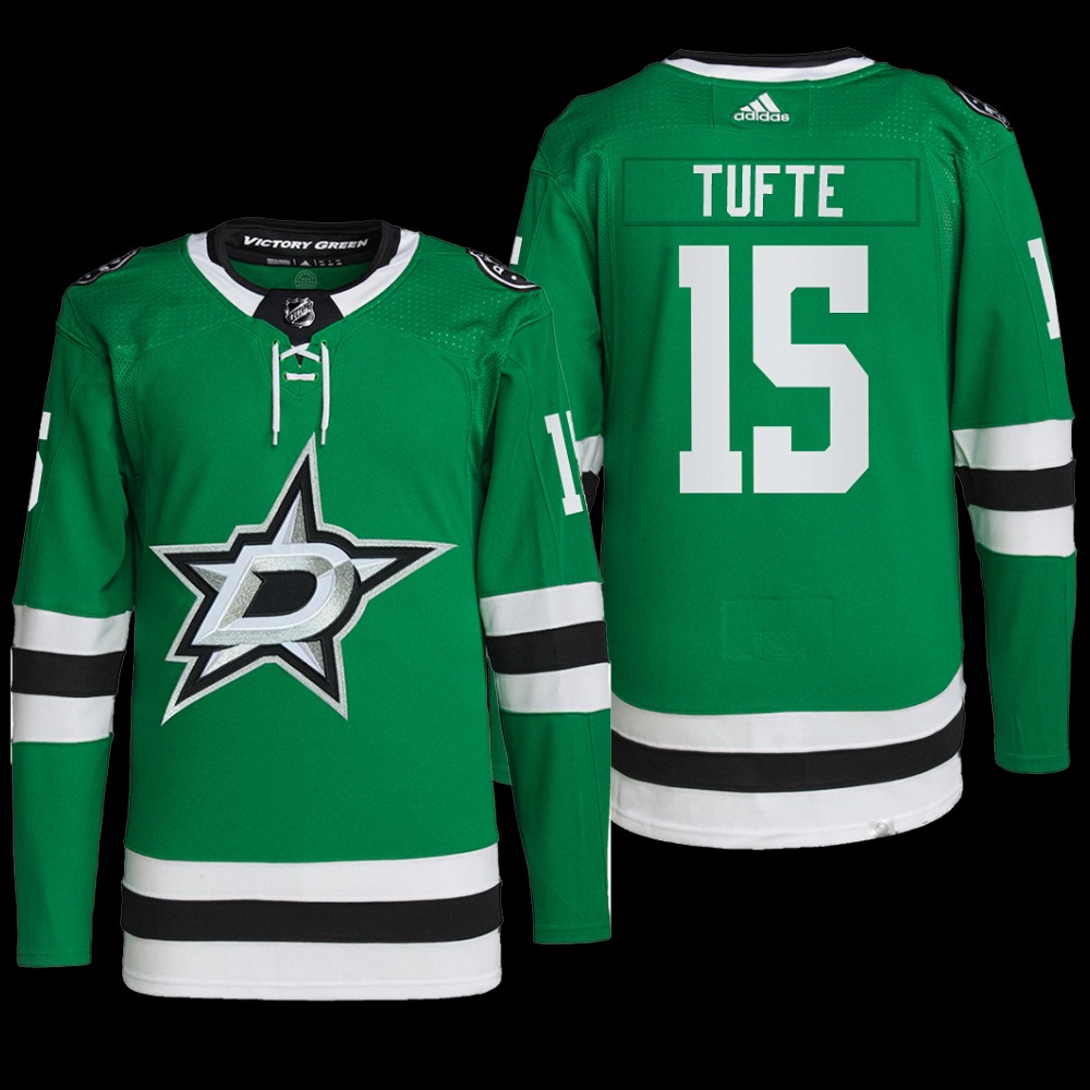 Riley Tufte Dallas Stars Primegreen Jersey Green #15 Home Uniform