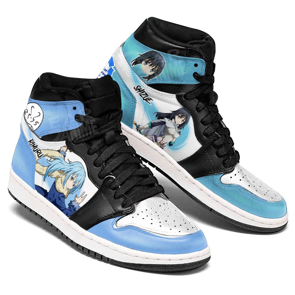 Rimuru Tempest and Shizue Izawa JD1s Sneakers Reincarnated as a Slime Anime Shoes, Air Jordan Hightop