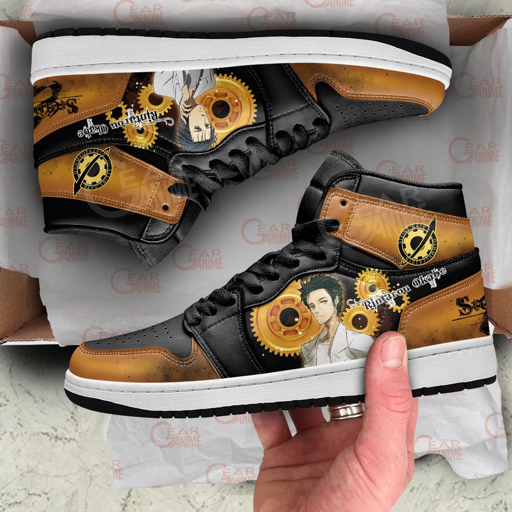 Rintarou Okabe JD1s Sneakers Steins Gate Anime Shoes, Air Jordan Hightop