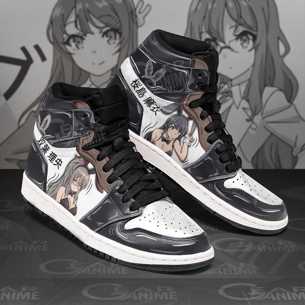 Rio Futaba and Sakurajima Mai JD1s Sneakers Bunny Girls Anime Shoes, Air Jordan Hightop